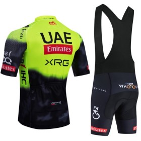 Set Fietsshirt + Korte Koersbroek 2025 UAE TEAM EMIRATES Groente